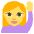 Person Raising Hand Emoji from EmojiTwo Colors Set