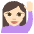 Person Raising Hand Light Skin Tone Emoji from EmojiTwo Colors Set