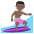 Person Surfing Dark Skin Tone Emoji from EmojiTwo Colors Set