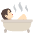 Person Taking Bath Light Skin Tone Emoji from EmojiTwo Colors Set