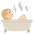 Person Taking Bath Medium Light Skin Tone Emoji from EmojiTwo Colors Set