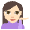 Person Tipping Hand Light Skin Tone Emoji from EmojiTwo Colors Set