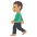 Person Walking Medium Skin Tone Emoji from EmojiTwo Colors Set
