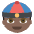 Person With Skullcap Dark Skin Tone Emoji from EmojiTwo Colors Set
