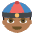 Person With Skullcap Medium Dark Skin Tone Emoji from EmojiTwo Colors Set