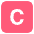 Pink C Icon Emoji from EmojiTwo Colors Set