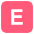 Pink E Emoji from EmojiTwo Colors Set