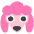 Pink Poodle Emoji from EmojiTwo Colors Set