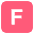 Pink Square F Emoji from EmojiTwo Colors Set