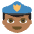 Police Officer Medium Dark Skin Tone Emoji from EmojiTwo Colors Set