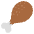 Poultry Leg Emoji from EmojiTwo Colors Set