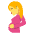 Pregnant Woman Emoji from EmojiTwo Colors Set