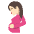 Pregnant Woman Light Skin Tone Emoji from EmojiTwo Colors Set