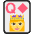 Queen Of Diamonds Emoji from EmojiTwo Colors Set