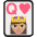 Queen Of Hearts Emoji Card Emoji from EmojiTwo Colors Set