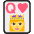 Queen Of Hearts Emoji from EmojiTwo Colors Set