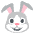 Rabbit Face Emoji from EmojiTwo Colors Set