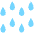 Rain Drops Emoji from EmojiTwo Colors Set