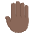 Raised Back Of Hand Dark Skin Tone Emoji from EmojiTwo Colors Set
