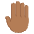 Raised Back Of Hand Medium Dark Skin Tone Emoji from EmojiTwo Colors Set