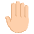 Raised Back Of Hand Medium Light Skin Tone Emoji from EmojiTwo Colors Set