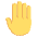 Raised Back Of Hand Emoji from EmojiTwo Colors Set
