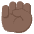 Raised Fist Dark Skin Tone Emoji from EmojiTwo Colors Set