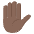 Raised Hand Dark Skin Tone Emoji from EmojiTwo Colors Set