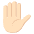 Raised Hand Light Skin Tone Emoji from EmojiTwo Colors Set