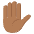 Raised Hand Medium Dark Skin Tone Emoji from EmojiTwo Colors Set