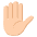 Raised Hand Medium Light Skin Tone Emoji from EmojiTwo Colors Set
