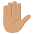 Raised Hand Medium Skin Tone Emoji from EmojiTwo Colors Set
