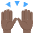 Raising Hands Dark Skin Tone Emoji from EmojiTwo Colors Set
