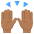 Raising Hands Medium Dark Skin Tone Emoji from EmojiTwo Colors Set