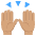 Raising Hands Medium Skin Tone Emoji from EmojiTwo Colors Set