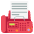 Red Fax Machine Emoji from EmojiTwo Colors Set