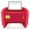 Red Printer Icon Emoji from EmojiTwo Colors Set