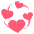 Revolving Hearts Emoji from EmojiTwo Colors Set