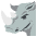 Rhinoceros Emoji from EmojiTwo Colors Set