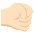 Right Facing Fist Light Skin Tone Emoji from EmojiTwo Colors Set