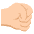 Right Facing Fist Medium Light Skin Tone Emoji from EmojiTwo Colors Set