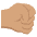 Right Facing Fist Medium Skin Tone Emoji from EmojiTwo Colors Set