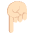 Right Hand Pointing Down Light Skin Tone Emoji from EmojiTwo Colors Set