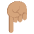 Right Hand Pointing Down Medium Skin Tone Emoji from EmojiTwo Colors Set