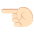 Right Hand Pointing Left Light Skin Tone Emoji from EmojiTwo Colors Set