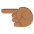 Right Hand Pointing Left Medium Dark Skin Tone Emoji from EmojiTwo Colors Set