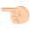 Right Hand Pointing Left Medium Light Skin Tone Emoji from EmojiTwo Colors Set