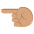 Right Hand Pointing Left Medium Skin Tone Emoji from EmojiTwo Colors Set