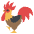 Rooster Emoji from EmojiTwo Colors Set