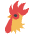 Rooster Logo Emoji from EmojiTwo Colors Set